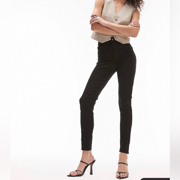 -TOPSHOP JAMIE BLACK JEANS - Size 28 - Picture 1 of 8